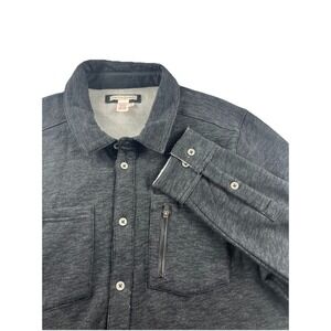 Carbon 2‎ Cobalt Shacket Men's Medium Fleece Lined Button Up Shirt-Jac Gray